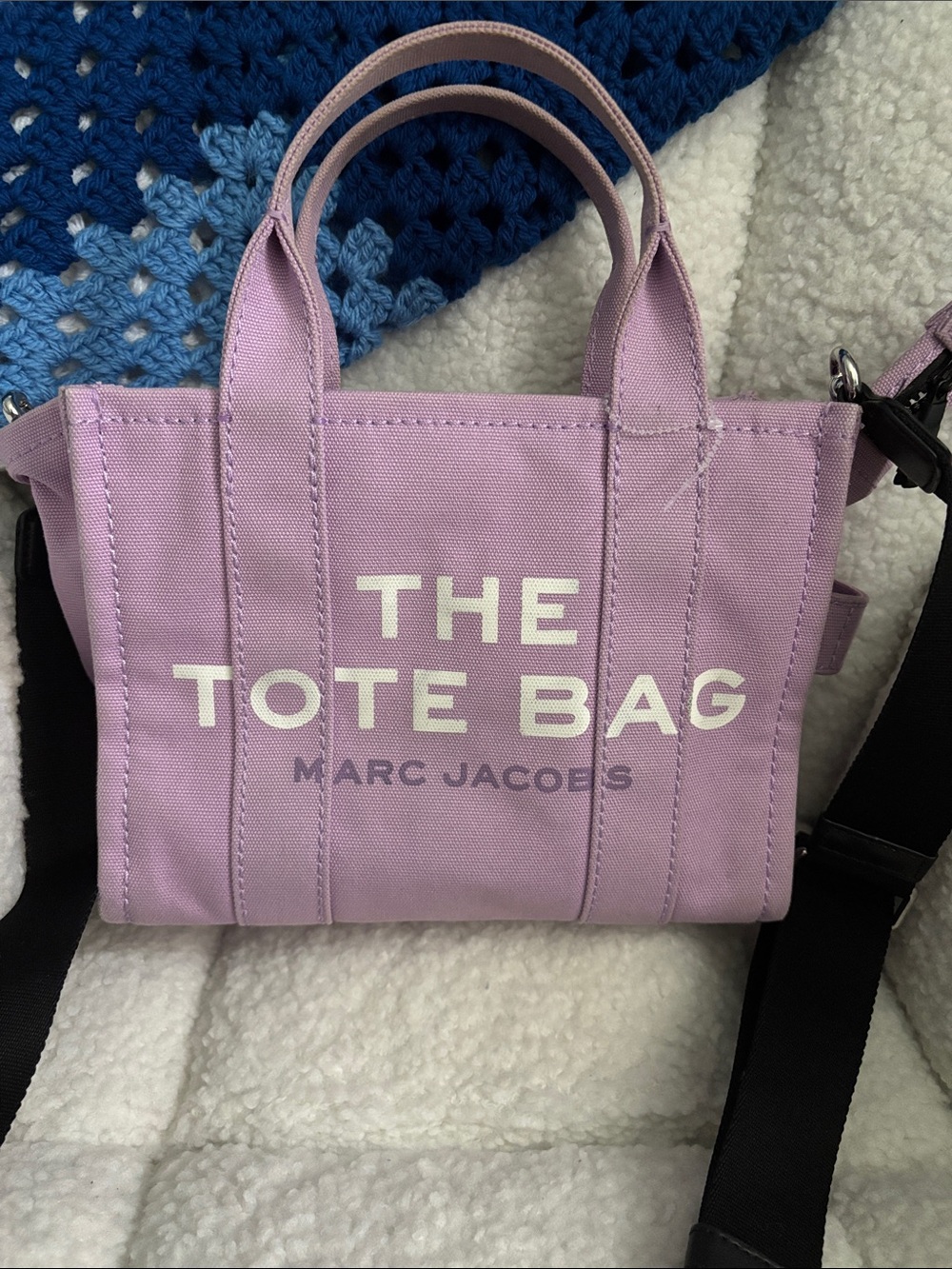 Marc Jacobs Tote in Lilac Canvas with White Logo